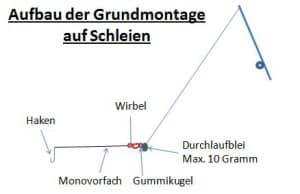 Grundmontage für Schleien